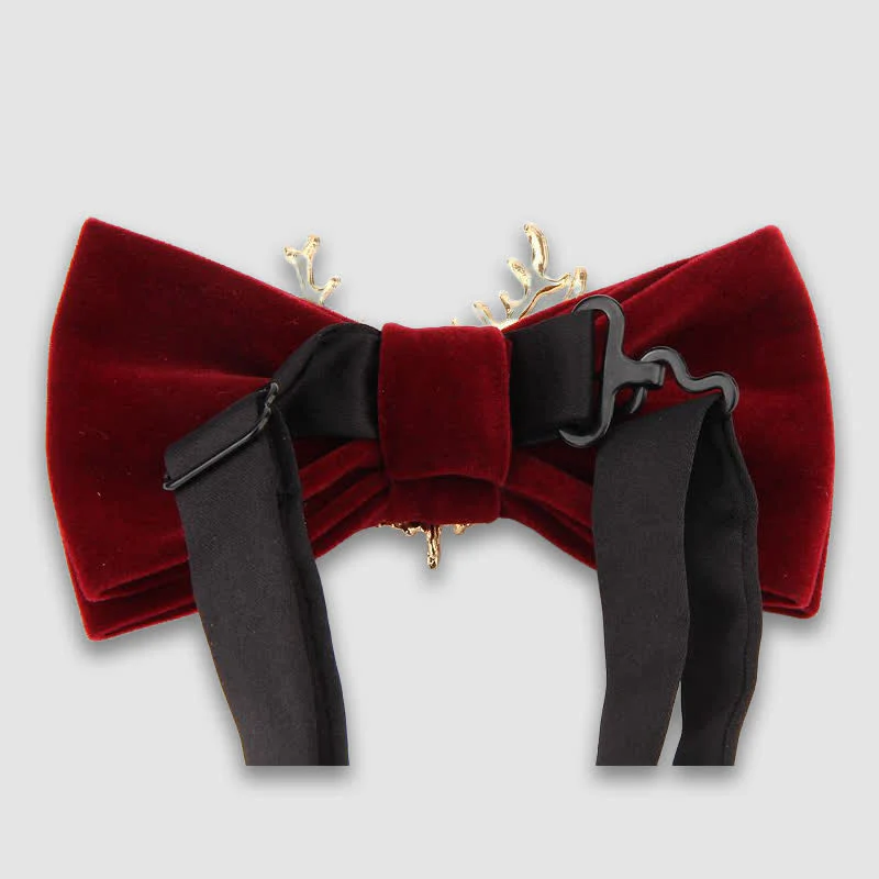 Deer Head Metal Decor Festive Holiday Bow Tie - Image 7