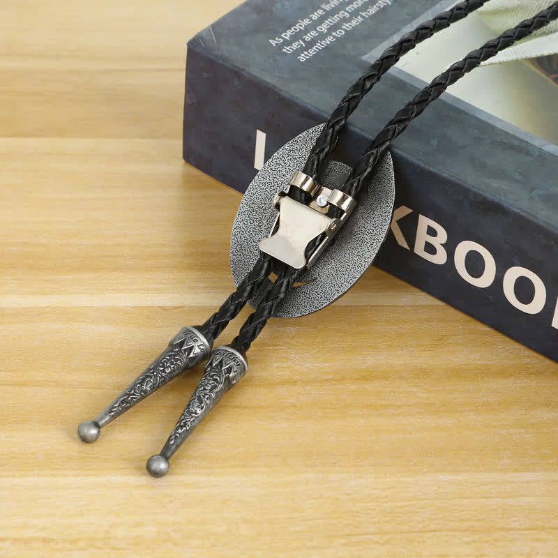 Delicate Animal Two Tone Horseshoe Shape Bolo Tie - Image 8