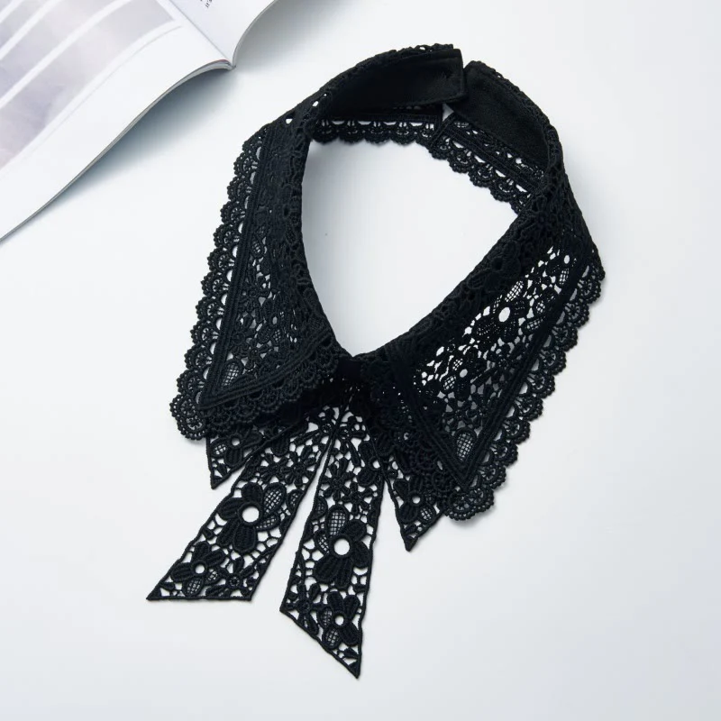 Detachable Half Shirt Blouse Floral Lace False Collar - Image 14