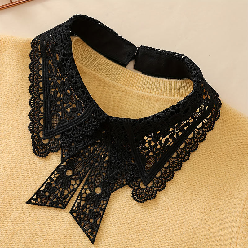 Detachable Half Shirt Blouse Floral Lace False Collar - Image 5
