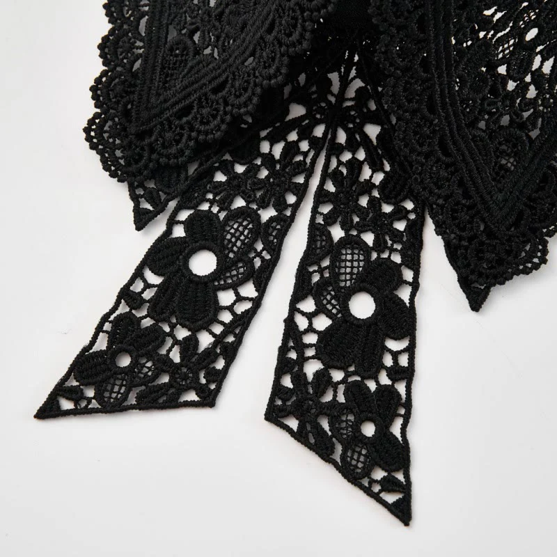 Detachable Half Shirt Blouse Floral Lace False Collar - Image 8