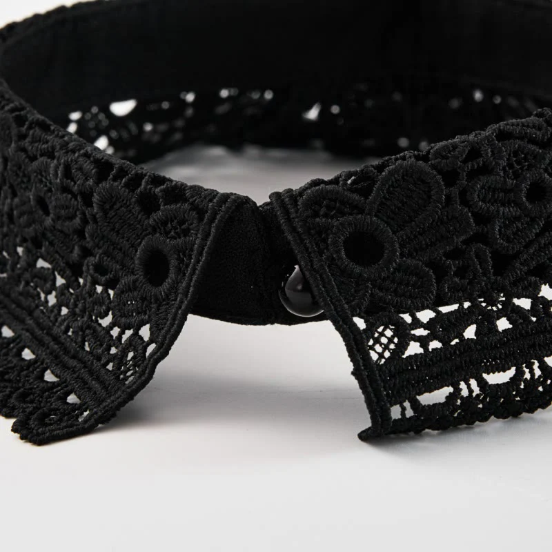 Detachable Half Shirt Blouse Floral Lace False Collar - Image 9