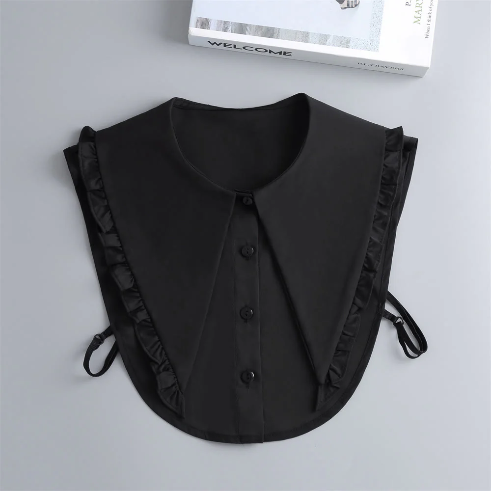 Detachable Half Shirt Blouse Large Lapel False Collar - Image 12