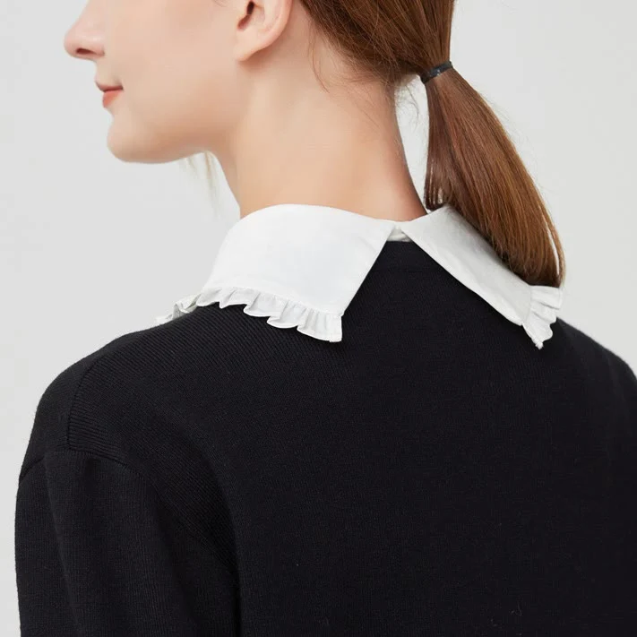 Detachable Half Shirt Blouse Large Lapel False Collar - Image 5