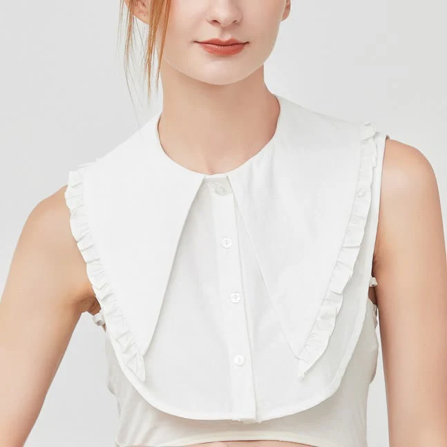 Detachable Half Shirt Blouse Large Lapel False Collar - Image 7