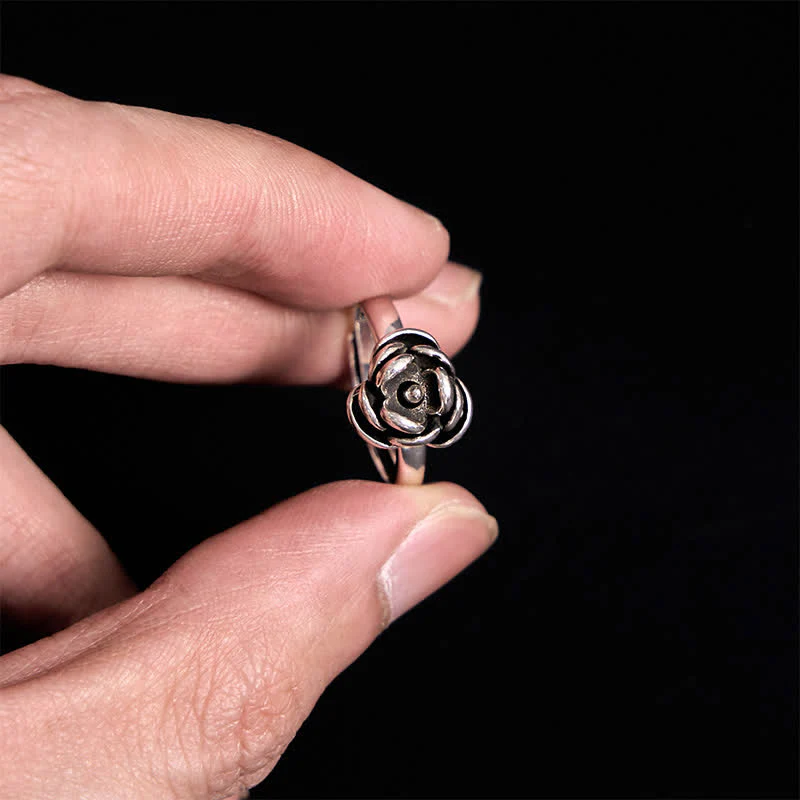 Detachable Twist Rose Flower Self Defense Adjustable Ring - Image 5