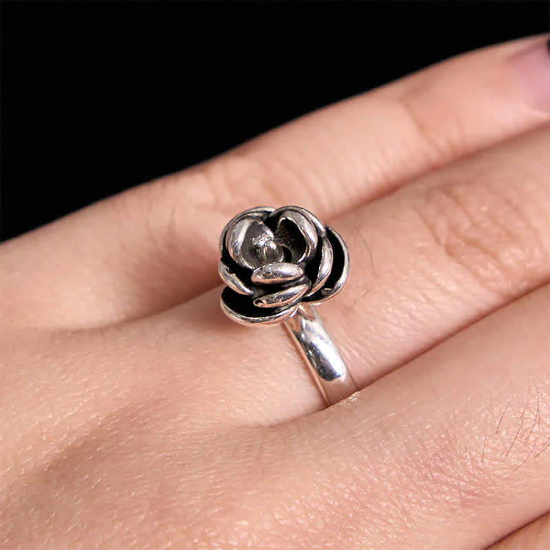 Detachable Twist Rose Flower Self Defense Adjustable Ring - Image 7