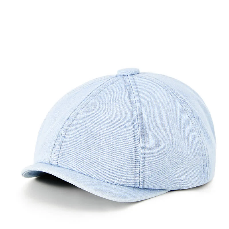 Distressed Vintage Washed Demin Beret Hat - Image 12
