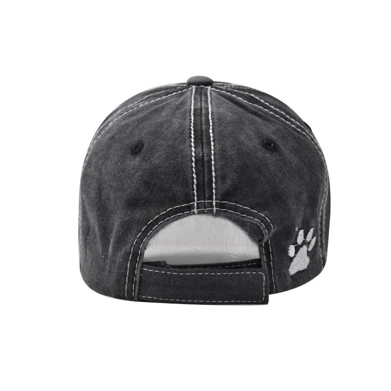 Dog Vibes Only Embroidered Washed Baseball Cap - Image 9