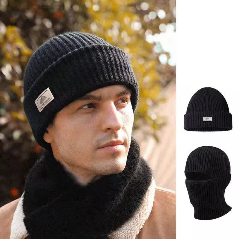 Dome Brimless Face Cover Warm Beanie Knitted Hat - Image 2