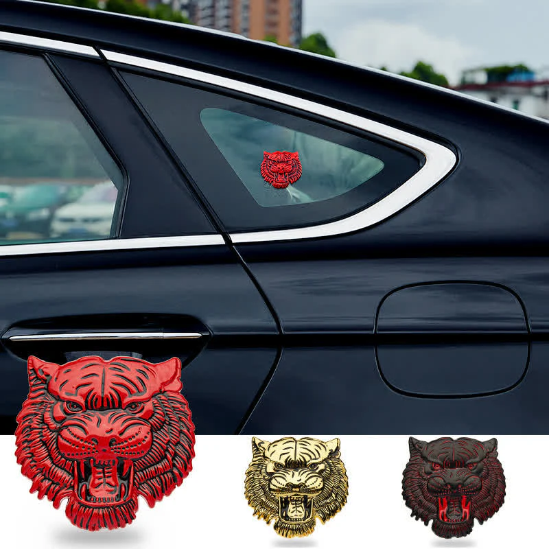 Domineering Tiger Head Metal Sticker Car Badge