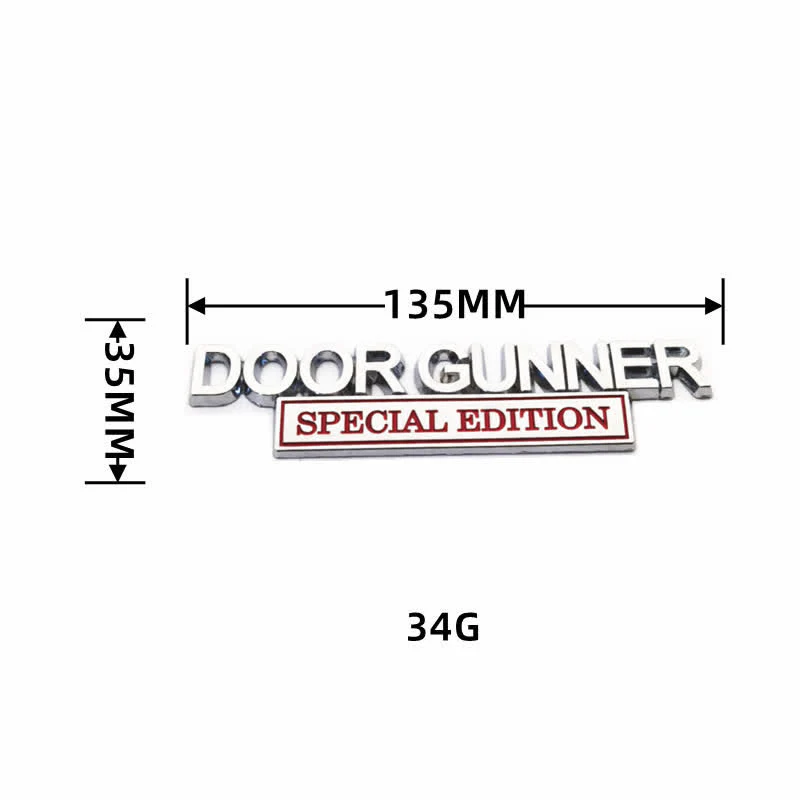 DOOR GUNNER SPECIAL EDITION Metal Sticker Car Badge - Image 3