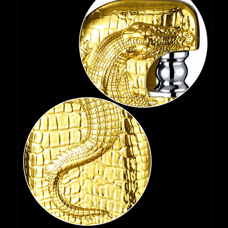 Double Flame Embossed Wild Crocodile Refillable Butane Lighter - Image 10