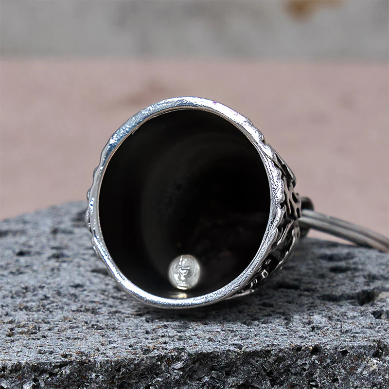 Double Guns And Roses Bell Keychain For Riding - Image 6