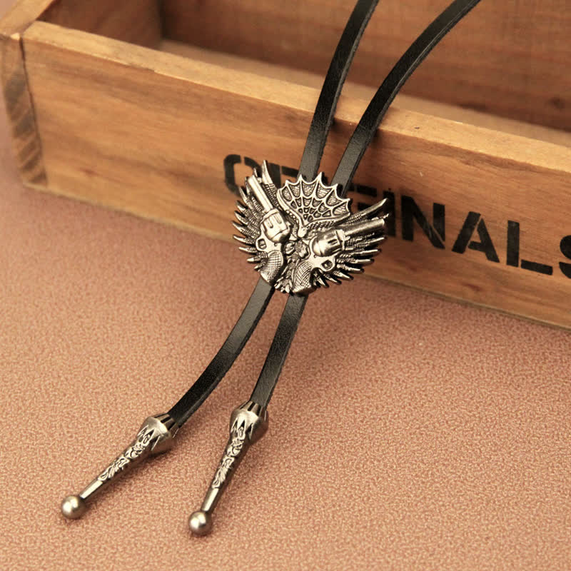 Double Guns Wings Casual Bolo Tie - Image 2