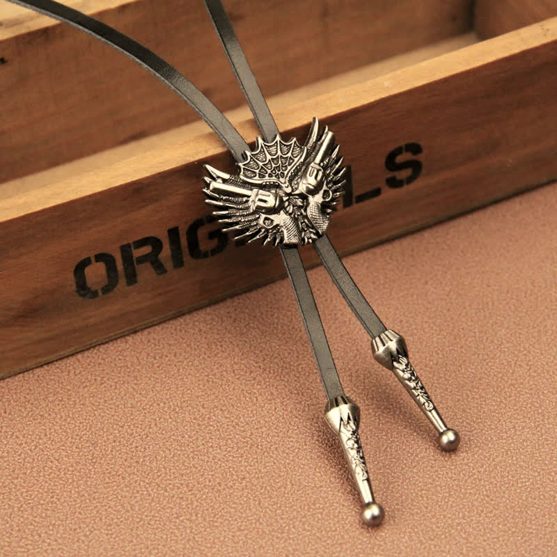 Double Guns Wings Casual Bolo Tie - Image 4