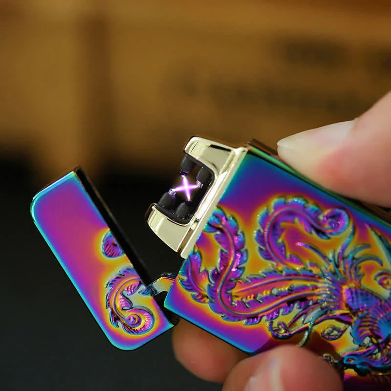 Dragon Double Arc Flameless Usb Rechargeable Electronic Lighter - Image 2