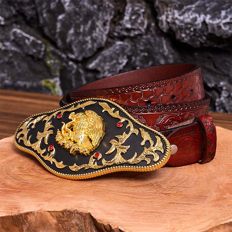Eagle Catching Snakes DIY Buckle Leather Belt - Image 10