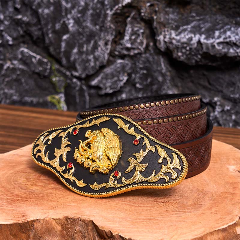 Eagle Catching Snakes DIY Buckle Leather Belt - Image 8