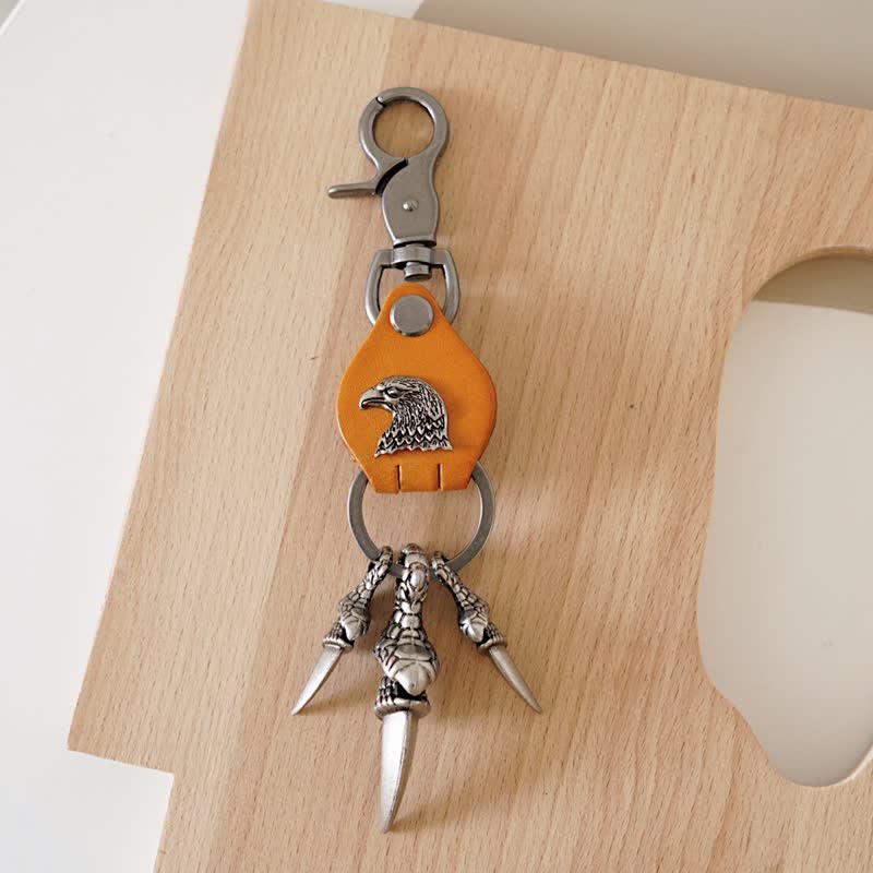 Eagle Claw Gothic Pendant Leather Keychain - Image 4