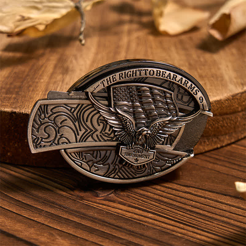 Eagle Flag DIY Hidden Knife Belt Buckle Longhorn Pendant Eagle Bolo Tie Bundle Set - Image 4