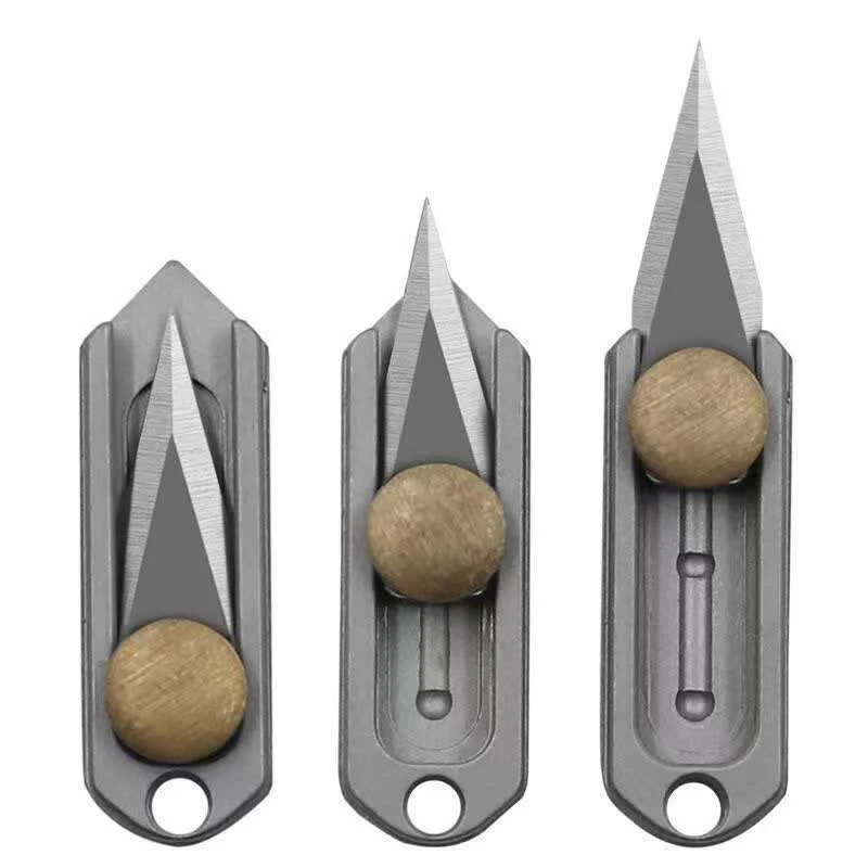 EDC Tool Brass Mini Push Blade Keychain - Image 9
