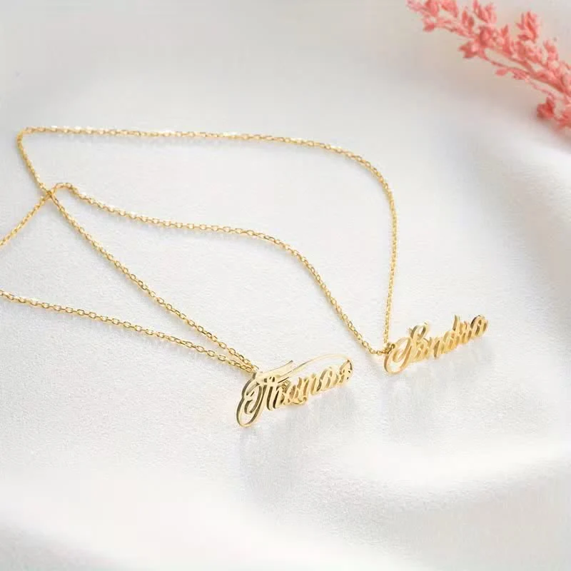 Elegant Chic Custom Names Brooch With Chain - Image 4