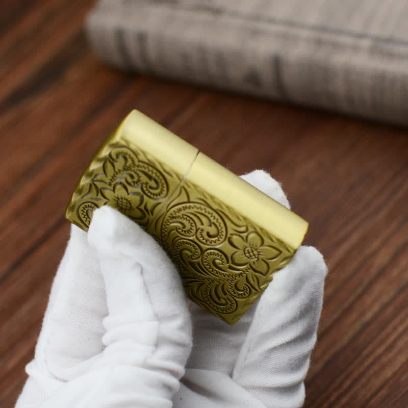 Elegant Flower Relief Design Refillable Butane Lighter - Image 7
