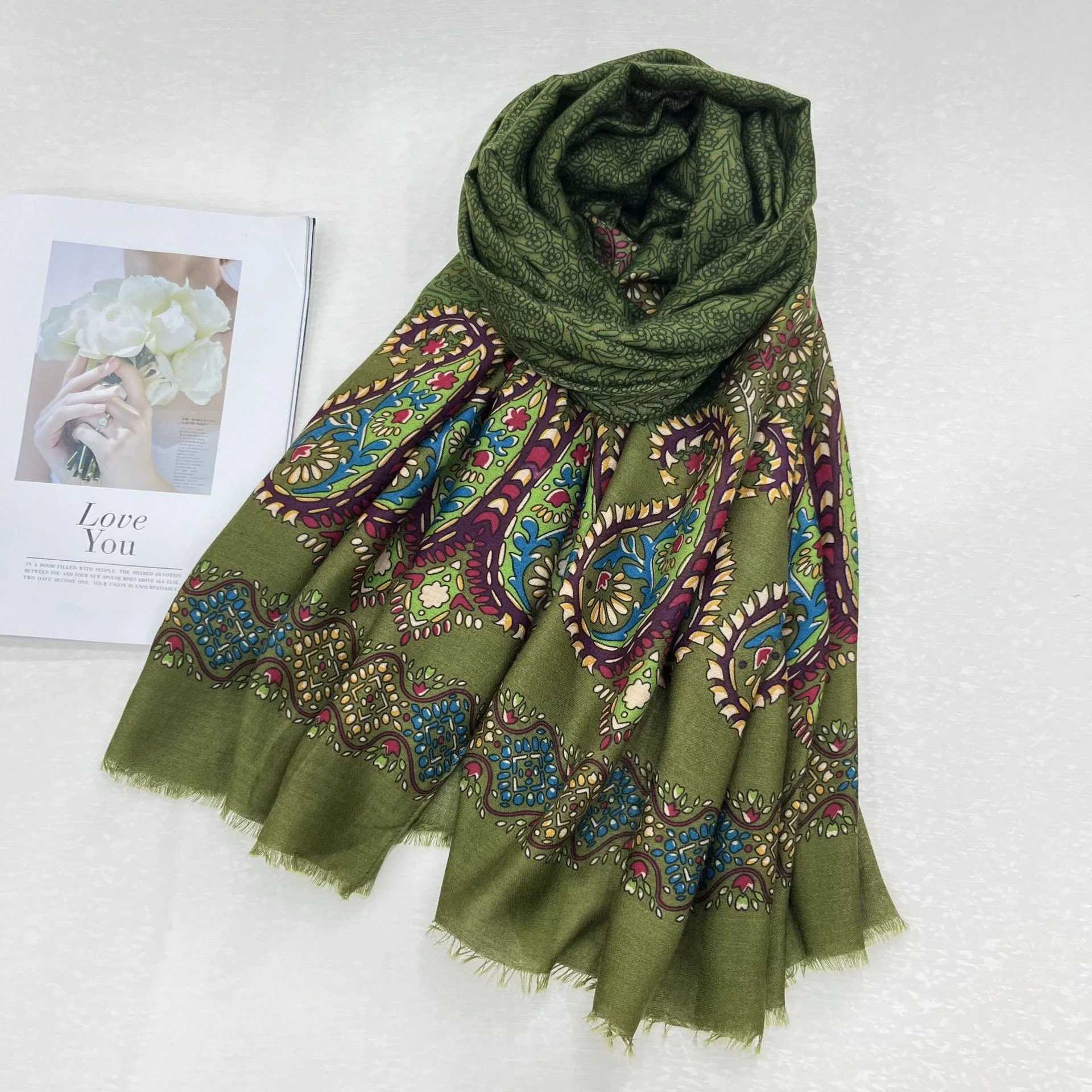 Ethnic Style Cashew Print Summer Sunscreen Women's Scarf - Image 3