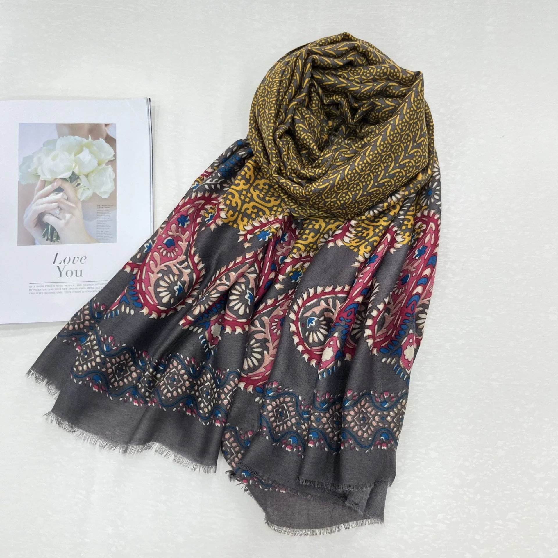 Ethnic Style Cashew Print Summer Sunscreen Women's Scarf - Image 6