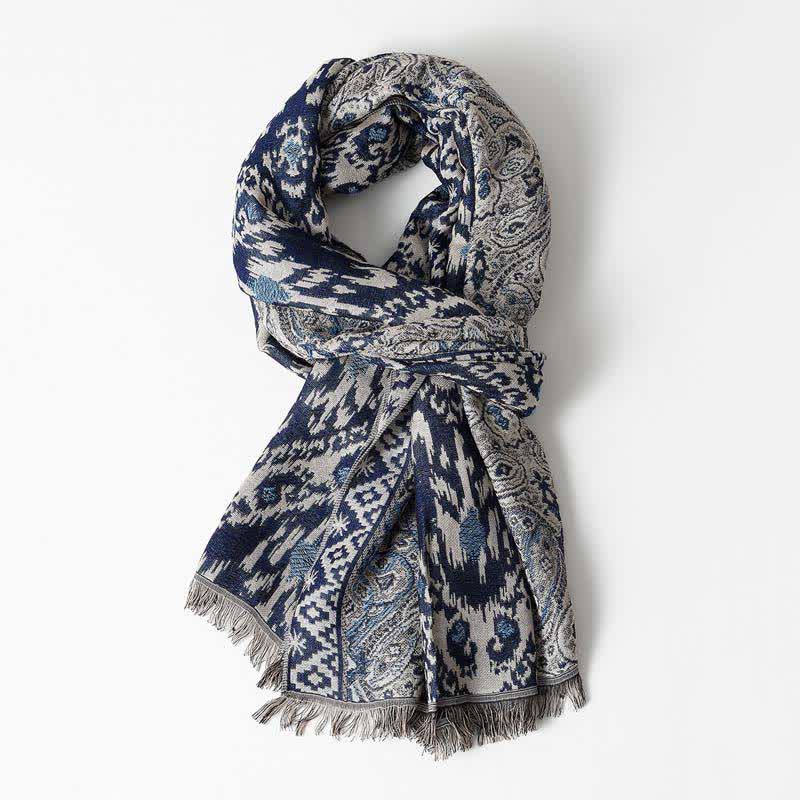 Ethnic Style Pattern Casual Scarf With Delicate Fringe - Image 6