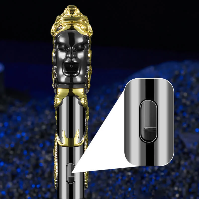 Fancy Snake Rhinestone Inlaid Refillable Butane Lighter - Image 5