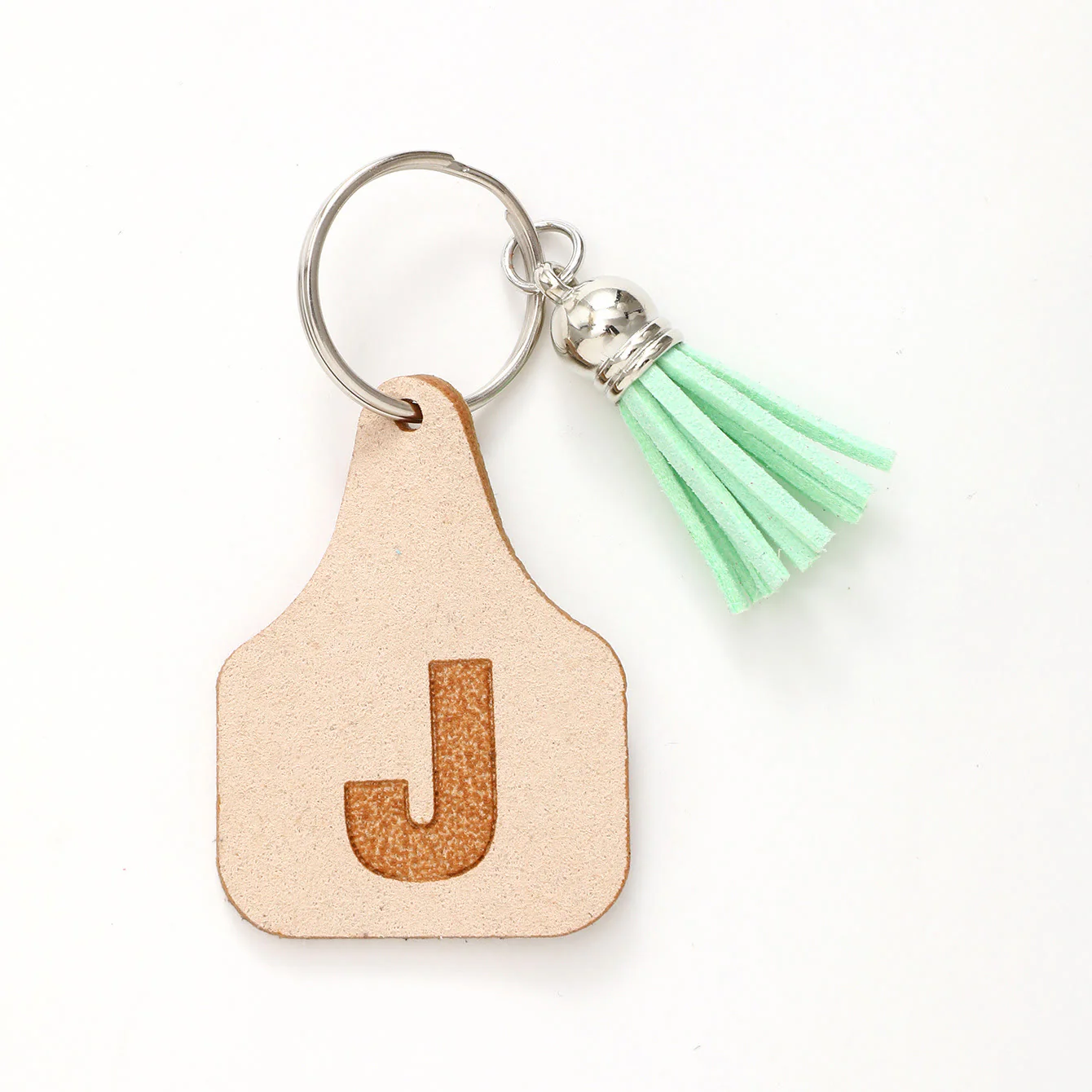 Farm Minimalist Style Letter Green Tassel Keychain - Image 12