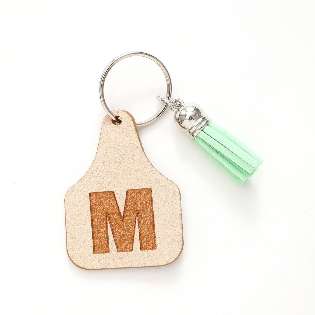 Farm Minimalist Style Letter Green Tassel Keychain - Image 15