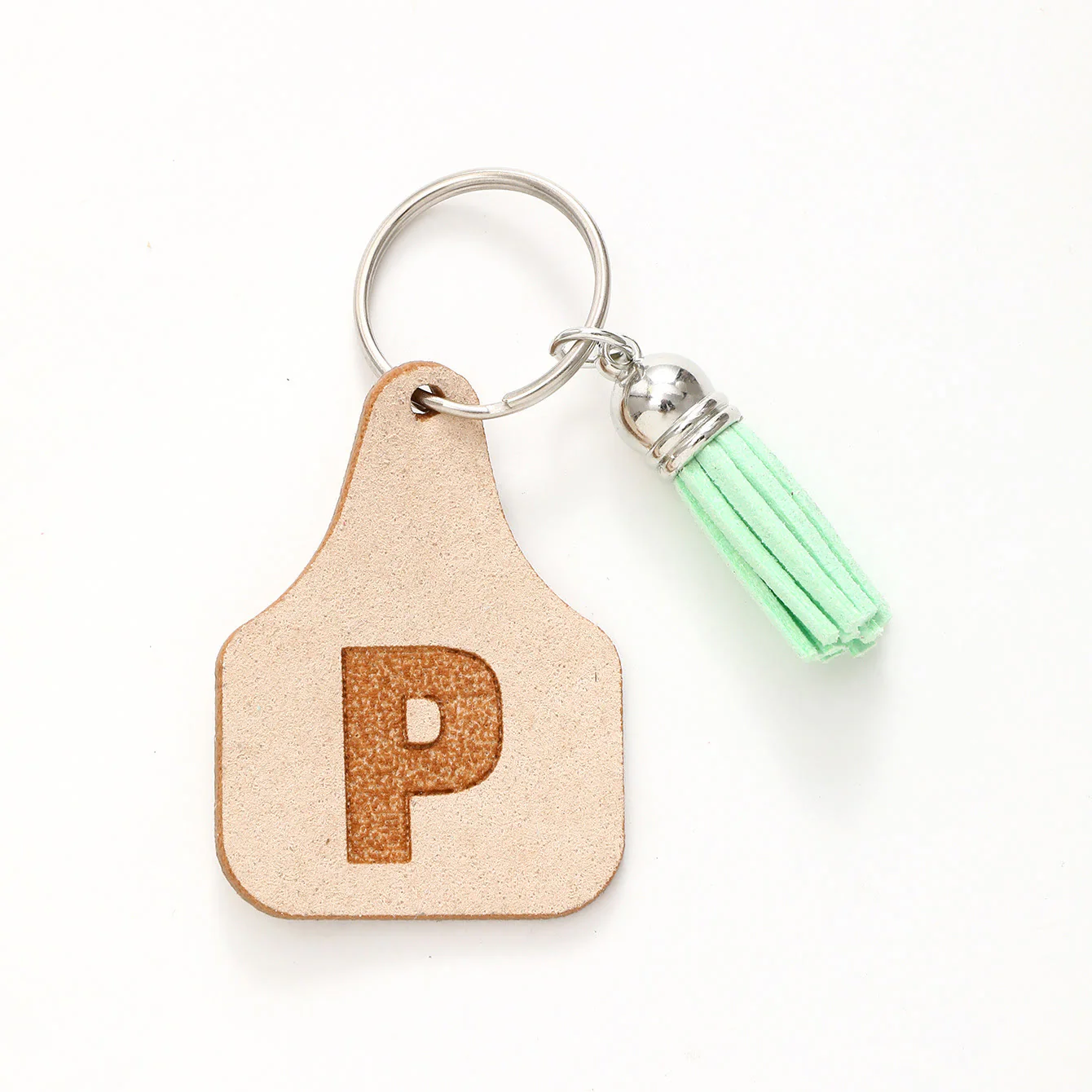 Farm Minimalist Style Letter Green Tassel Keychain - Image 18