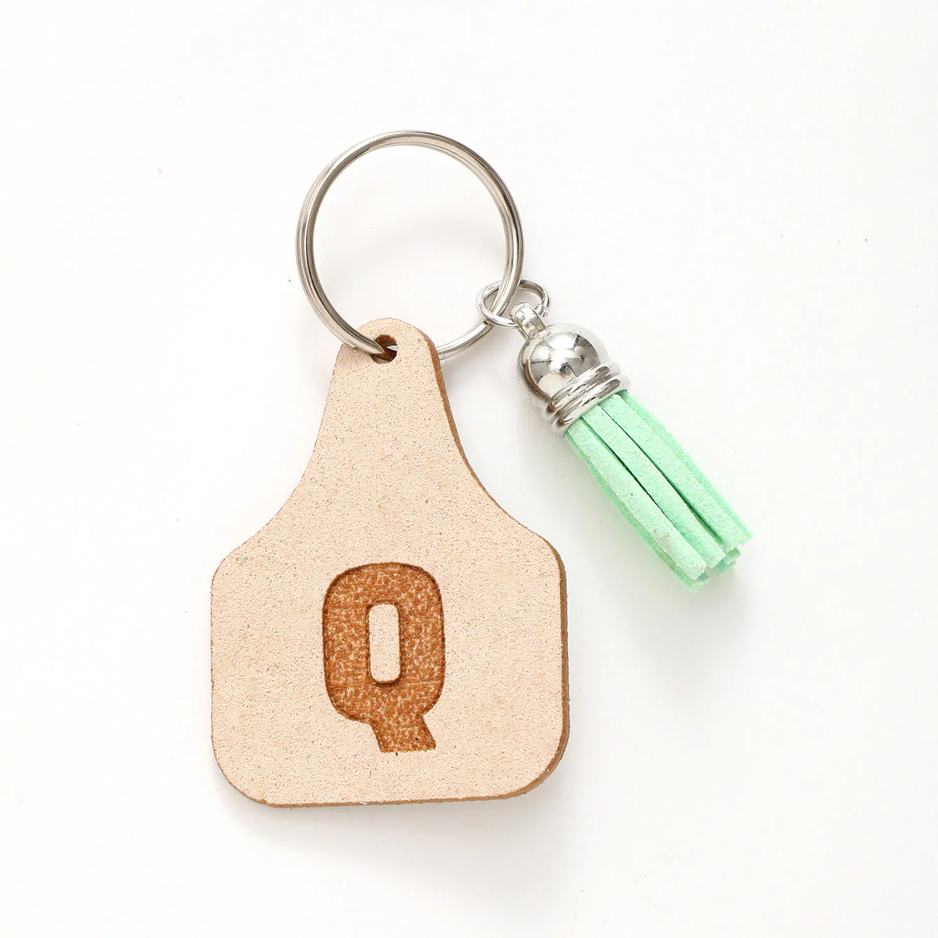 Farm Minimalist Style Letter Green Tassel Keychain - Image 19
