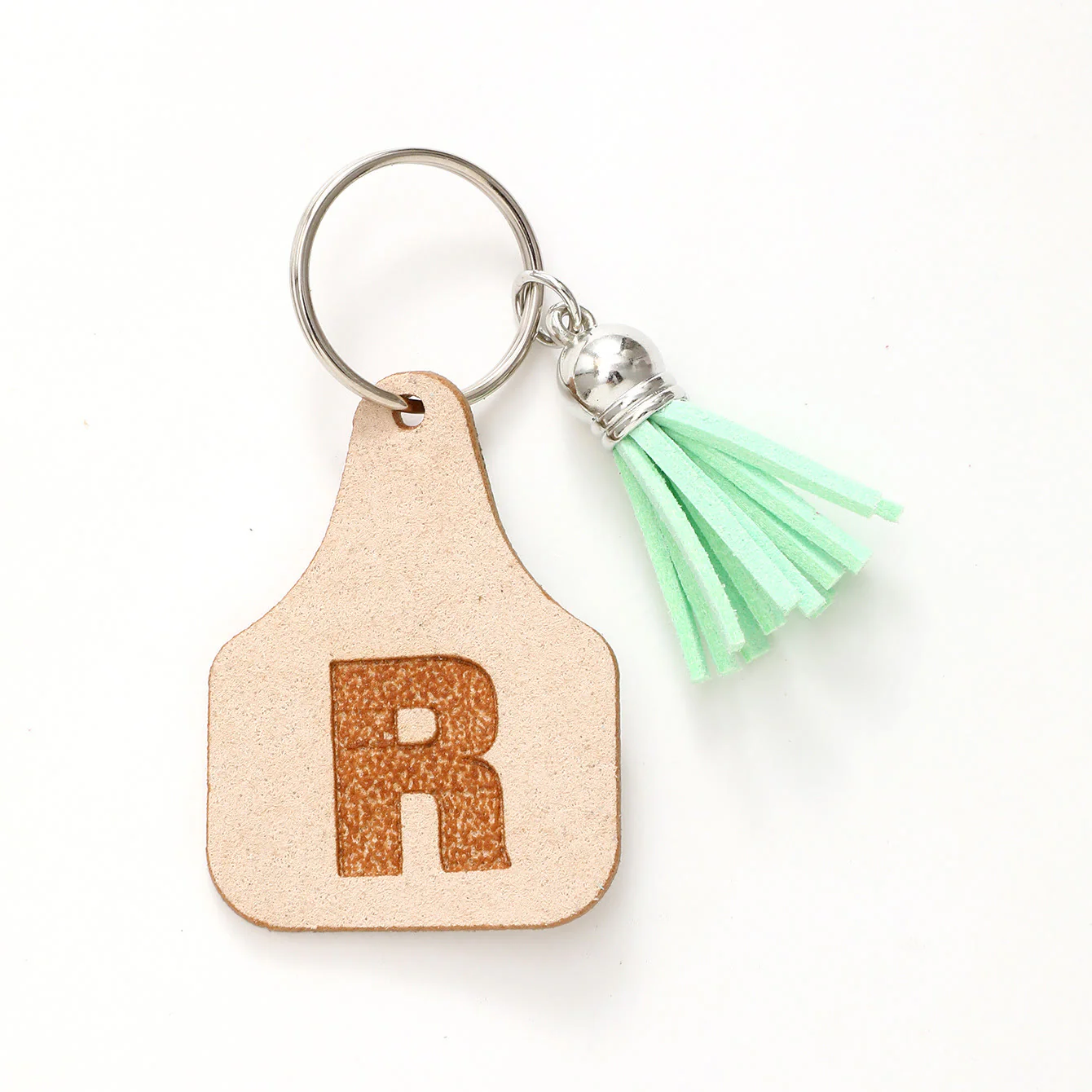Farm Minimalist Style Letter Green Tassel Keychain - Image 20
