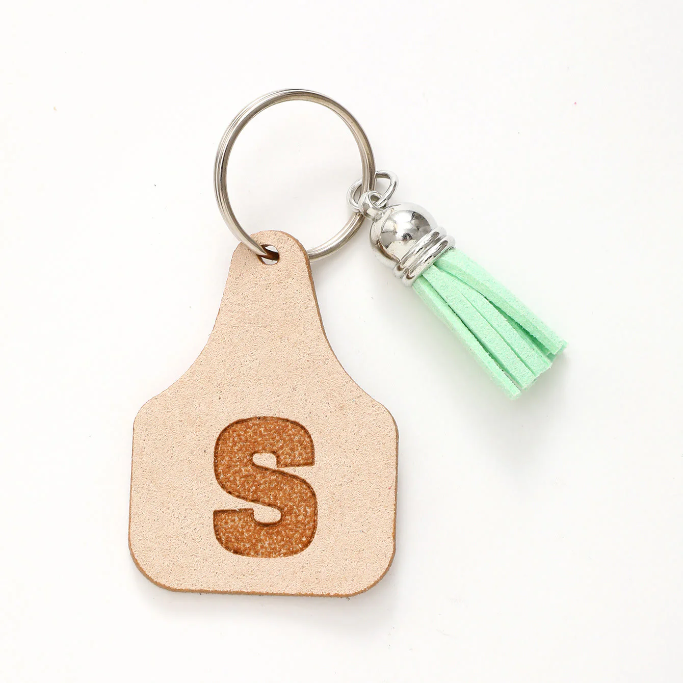 Farm Minimalist Style Letter Green Tassel Keychain - Image 21