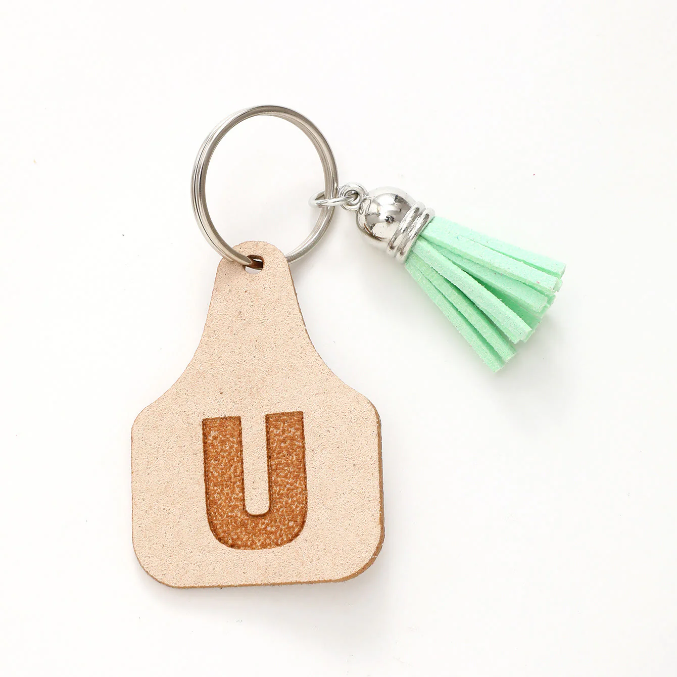 Farm Minimalist Style Letter Green Tassel Keychain - Image 23