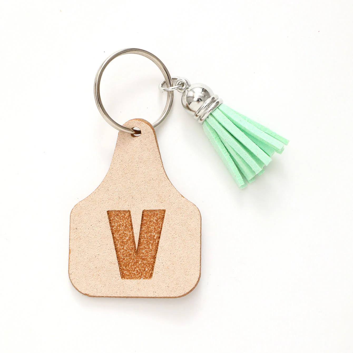 Farm Minimalist Style Letter Green Tassel Keychain - Image 24