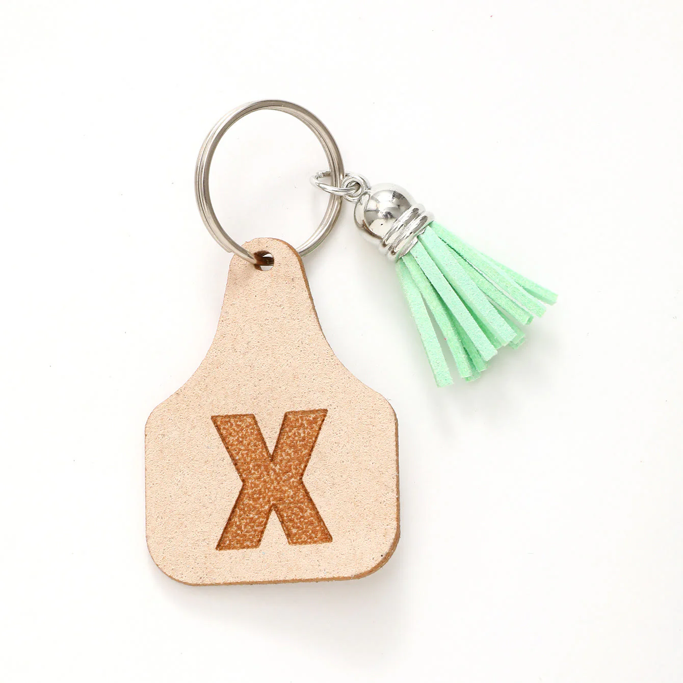 Farm Minimalist Style Letter Green Tassel Keychain - Image 26
