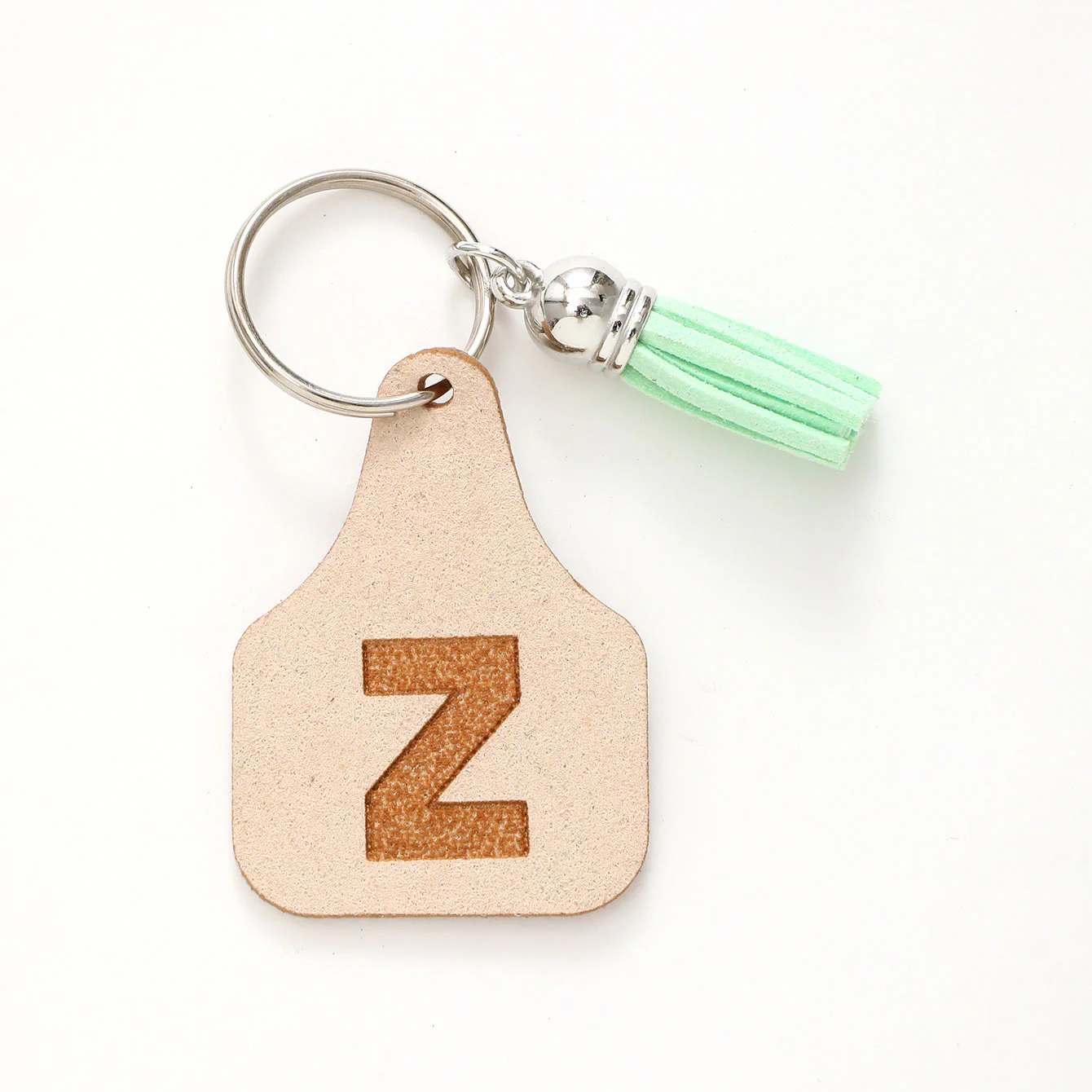 Farm Minimalist Style Letter Green Tassel Keychain - Image 28