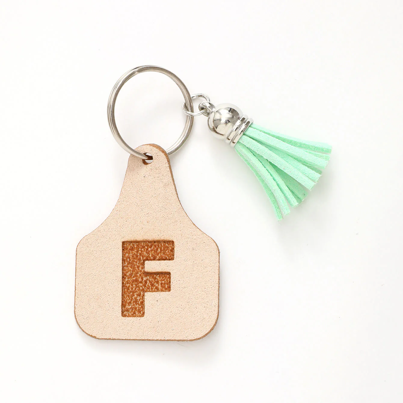 Farm Minimalist Style Letter Green Tassel Keychain - Image 8