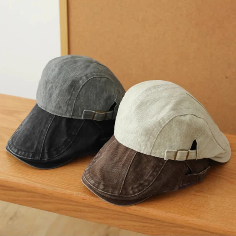 Fashion Denim Newsboy Flat Cap Beret Cap - Image 3