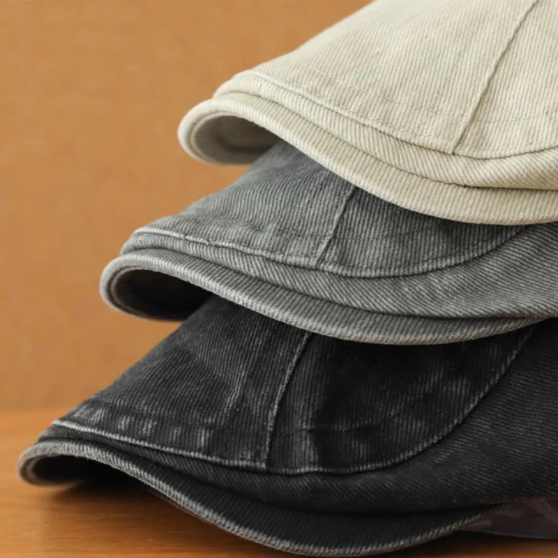 Fashion Denim Newsboy Flat Cap Beret Cap - Image 7