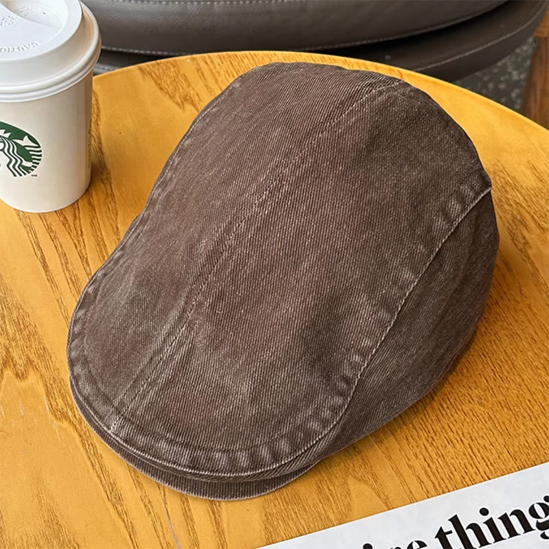 Fashion Washed Denim Newsboy Flat Cap Beret Cap - Image 3