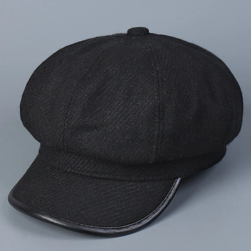 Fashionable And Simple Winter Women's Beret Hat Edge Covering - Image 9