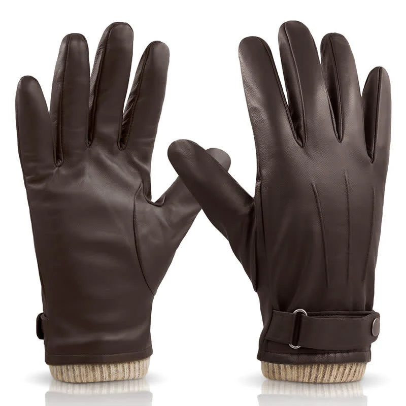 Fashionable Winter Sheepskin Thick Velvet Sheepskin Gloves - Image 3