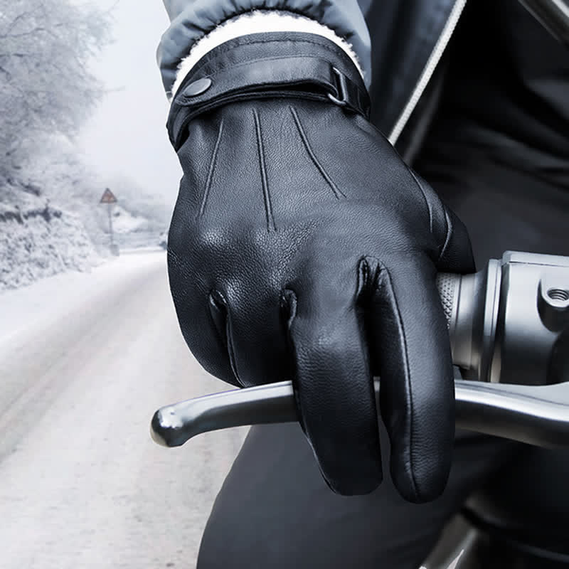 Fashionable Winter Sheepskin Thick Velvet Sheepskin Gloves - Image 7