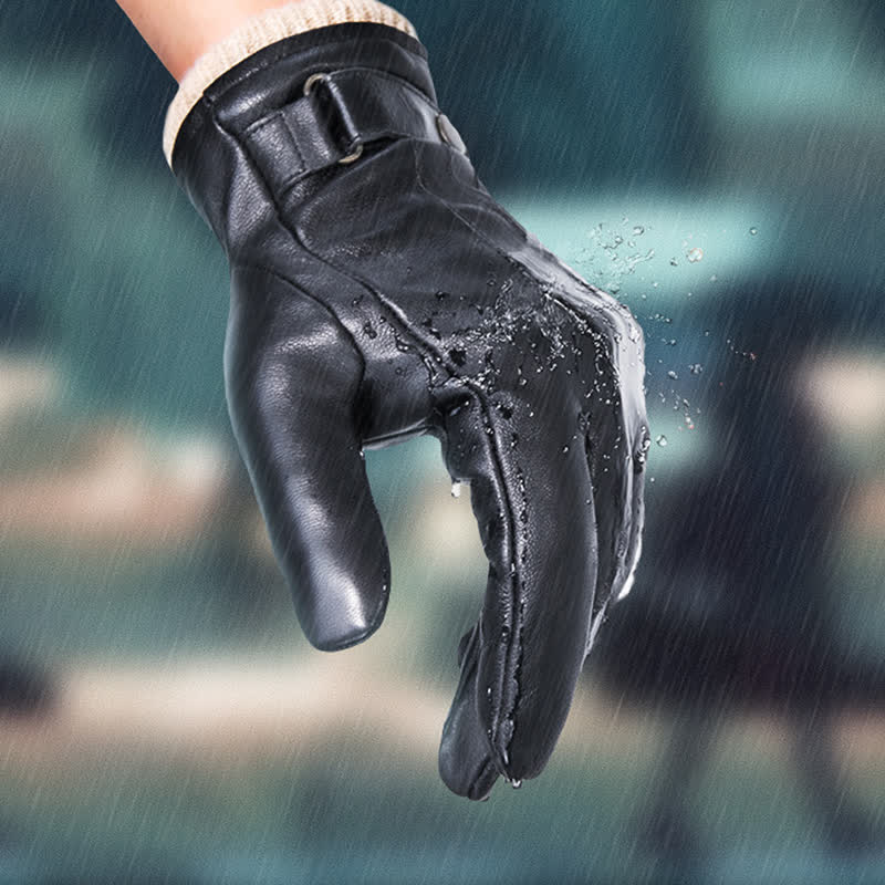 Fashionable Winter Sheepskin Thick Velvet Sheepskin Gloves - Image 9